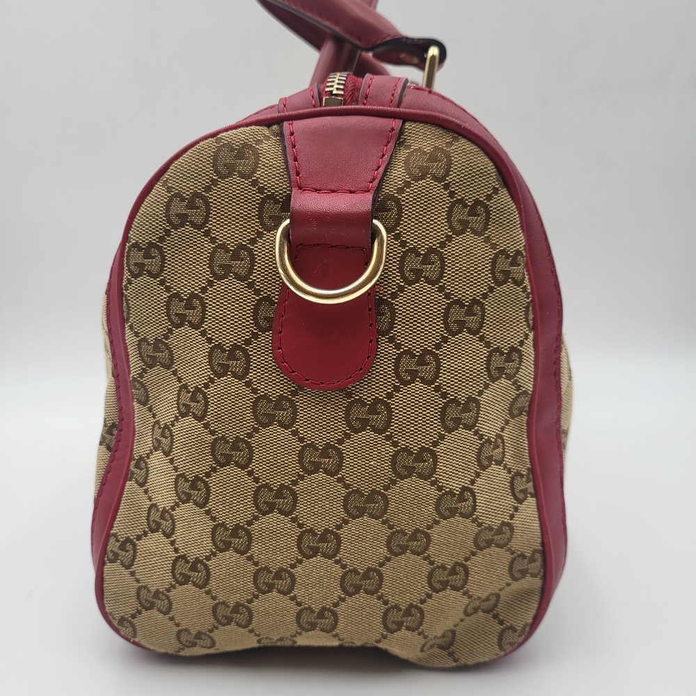 GUCCI Classic Monogram Canvas Joy Boston 30 Red, Authentic.. - Picture 4 of 16